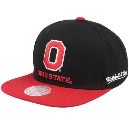 Mitchell & Ness - College Svart snapback Keps - Ohio State Buckeyes Back In Action Black/Red Snapback @ Hatstore