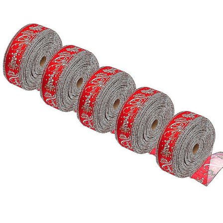 Joulunauha lahjojen pakkaamiseen, organza-nauhat, glitteri, joulukuusen koristelu, juhla-lahjat