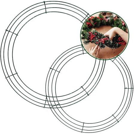 2-pack julgransring av metall, 14 tum och 16 tum