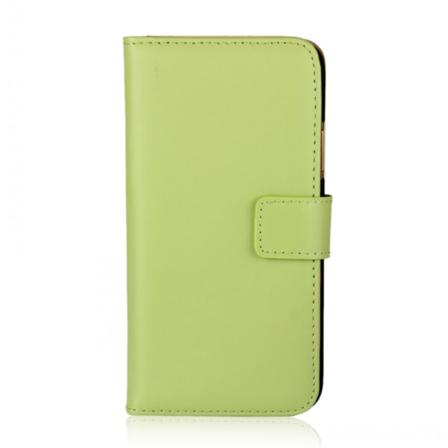 Lommebokveske iPhone X /Xs, ekte skinn Green