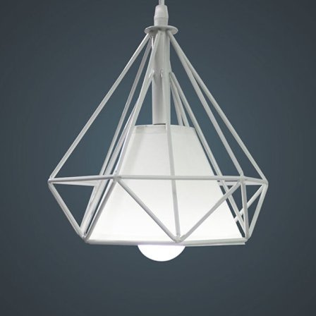 Industriell Pendellampa Metall Hängande Lampa Vit Taklampa för Kök Matrum - 1 Pack