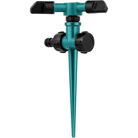 Gräsmatta vattensprinkler automatisk 360 roterande 3-armars spruta Justerbar sprinklerbevattningssystem