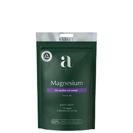 A+ Magnesium 120 kapsler Refill