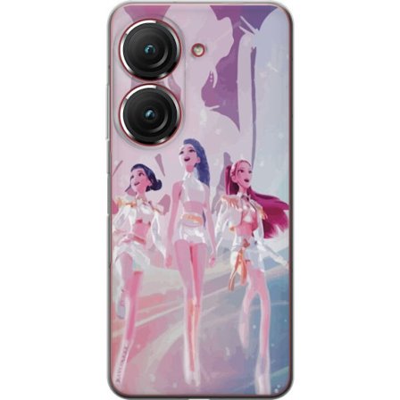 Kompatibelt Mobilskal till Asus Asus Zenfone 9 K-Pop Demon Hunters silver trio idol anime kpop futuristisk scen design