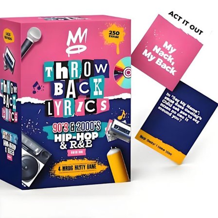 Throwback Back Lyrics - Musikquiz for 90'erne og 00'ernes hiphop & R&B | 250 kort