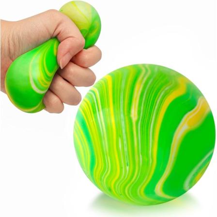 Stretchig Stressboll, Grön Klämboll 2,5" Degboll Fidget Sensorisk Leksak för Barn Vuxna Stressavlastning Handövning"