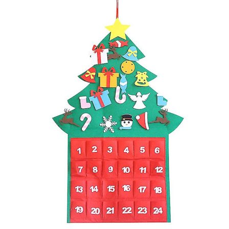 Julekalender i filt med julemotiv
