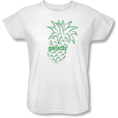 Psych Pineapple T-shirt för kvinnor i vitt