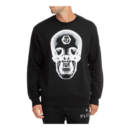 Philipp Plein men& sweatshirt sweat Skull Sort, Herre Sweatshirts