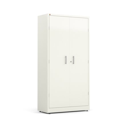 Büroschrank SWIFT, 1950 x 990 x 450 mm, weiß/weiß Metallic