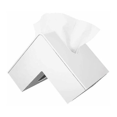 Vævæskeskrin Pumpepapir Kreativ Moderne Enkel Mode Bolig (1 stk, hvid)