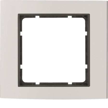 Hager 10113004 Dekkramme vertikal og horisontal montering Antrasittgrå, 1 rom, Strømbrytere & vegguttak