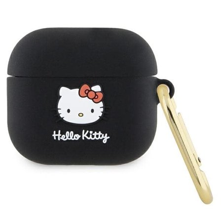 Hello Kitty silikone 3D Kitty Head-etui til AirPods 3 - sort