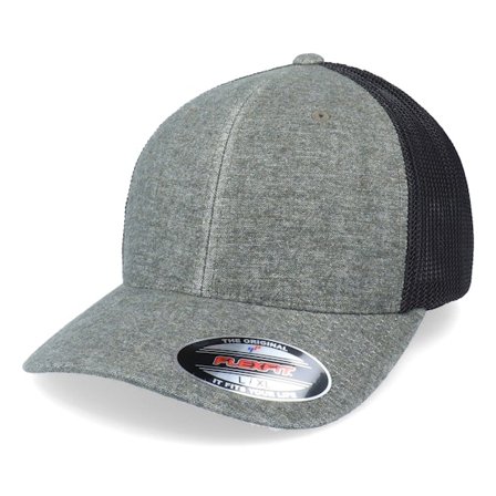 Flexfit - Bege flexfit Boné - Retro Melange Mesh Khaki/Black Trucker Flexfit @ Hatstore