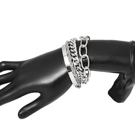 Sødt Boho Guld Sølv Kæde Armbånd Sæt Til Kvinder Justerbar Mode Perler Chunky Flad Kabel Kæde Punk Armbånd Smykker Til Kvinder Piger Gave ...