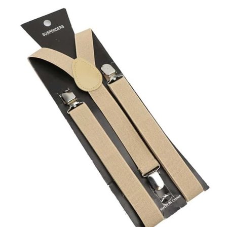 Smale Beige Bukseseler med Klyper 2,5cm—pa