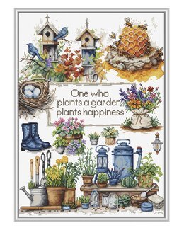 Stickpackung Bild Gartenpflanzen