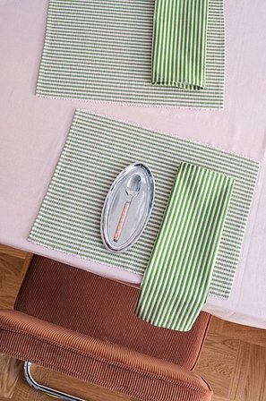 Jotex - Podkładka Pod Talerz z 2-szt Serwetka z 2-szt Zielony/różowy - FRIDOLIN - Kup Maty stołowe firmy Jotex