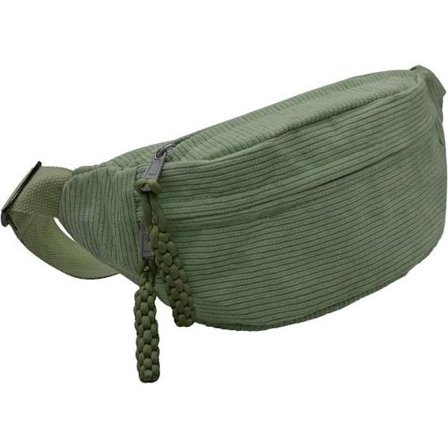 (Grøn) Dame corduroy bæltetaske, rejsetaske med justerbar skulderrem, perfekt til shopping, gå i byen