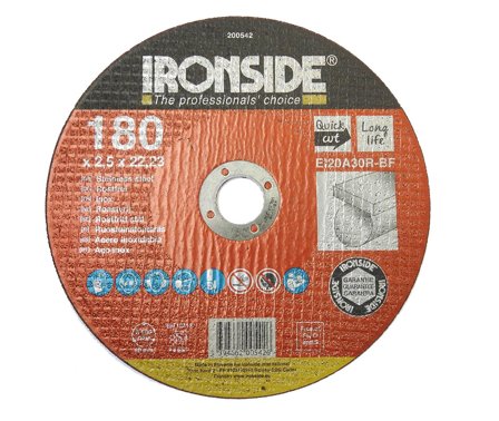 Ironside 200542 Kapskiva 180 mm, F41, EI20, Inox 180x2,5x22 mm, Maskintillbehör & förbrukning