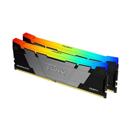 Kingston FURY Renegade RGB - DDR4 - sett - 32 GB: 2 x 16 GB - DIMM 288-pin - 3600 MHz / PC4-28800 - ikke-bufret