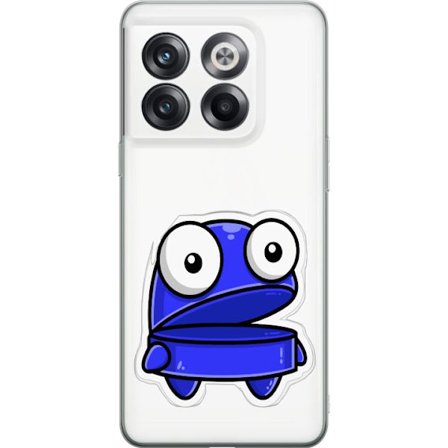 Kompatibel Mobilcover til OnePlus OnePlus 10T Blå tegneseriefigur med åbent udtryk og store øjne i sjov illustration