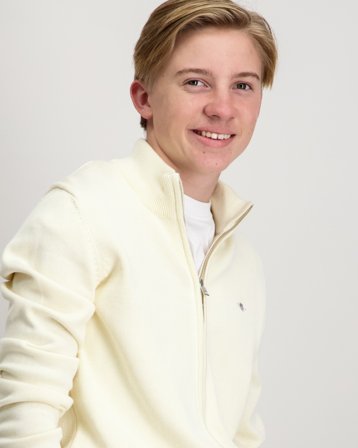 GANT CASUAL COTTON CARDIGAN Cremefärgad Tröjor Kille - Kids Brand Store