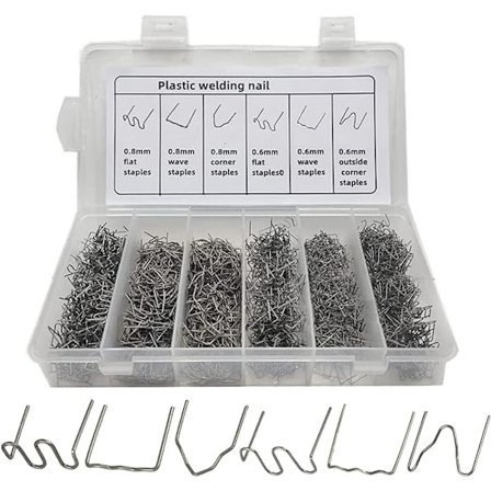 Metalliset lämpöniitit, 600 lämpöhitsattua niittiä, muovi