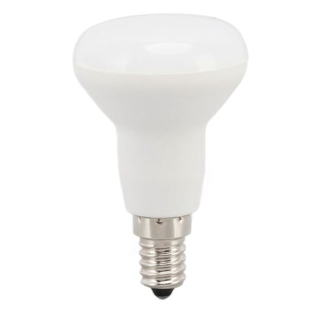 LED-pære med lang hals, soppform, 120 graders strålevinkel, bred flom, R50 E14 5W 3000K varm hvit 220V