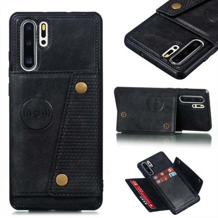 Huawei P30 Pro - Huomaavainen suojakuori korttilokerolla Svart