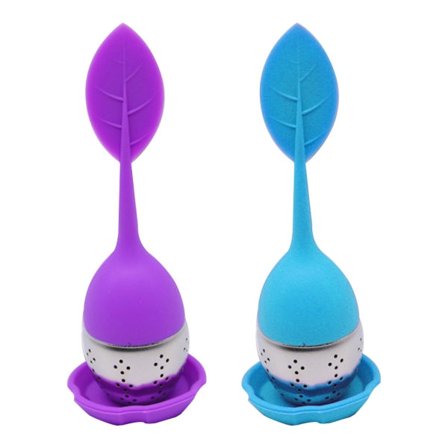 Te-egg, te-sil, te-filtersett med 2 stk. Purle+Blå