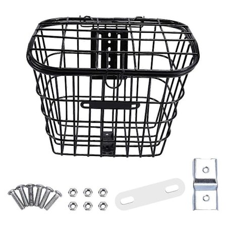 Cykelkorg i järntråd, främre korg för cykel, organiseringskorg, förvaringskorgshållare, främre styre, cykeltillbehör