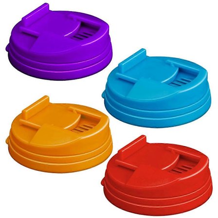 4 Läcksäkra Dammtäta Lock, Dammtätt Lock för Läsk, Plastlock för Burk, Lock för Läskburk, Burköverdrag, Förslutning för Läskburkar