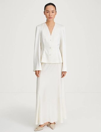 Stylein Briar Blouse Shine Crepe - Cream - M