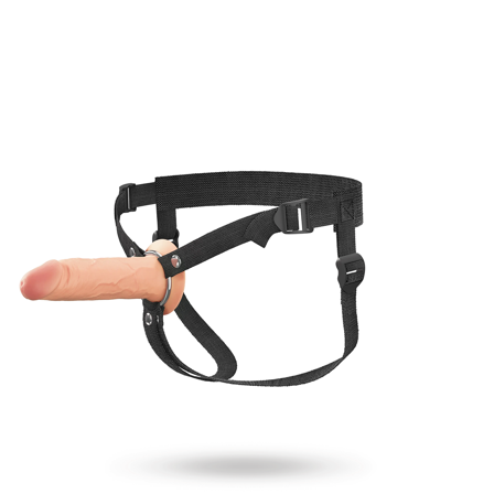 15 cm Hollow Silicone Strap-On Light - Vuxen.se - Vibrerande, strapless & standars strap-ons