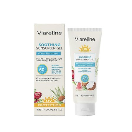 VIARELINE Beroligende Solkrem Gel Fuktighetsgivende Oppfriskende Hudpleie Hydrerende Nærende Beroligende Solkrem Gel