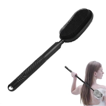 Badborste med långt silikonskaft