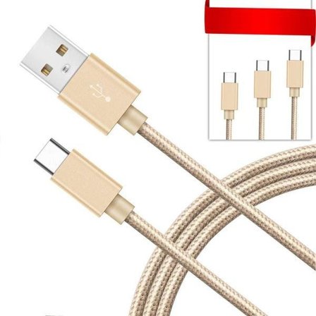 2 st hög kvalitet 2 m usb-c