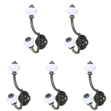 Retro-keraamiset naulakot, 5 kpl Pal-koukkuja