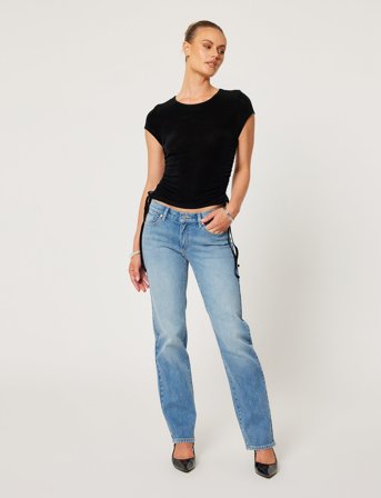 ABRAND 99 Low Straight Alexa Rcy Mid Vintage Indigo - Blue - 29