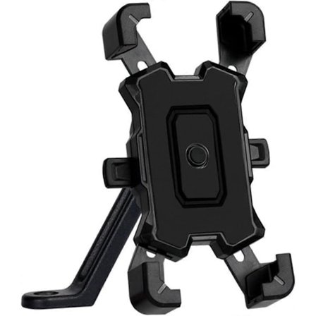 Støtsikker Sykkeltelefonholder Sykkel Mobiltelefonholder Motorsykkelstyrefeste 360 Rotasjon (Farge: Svart)