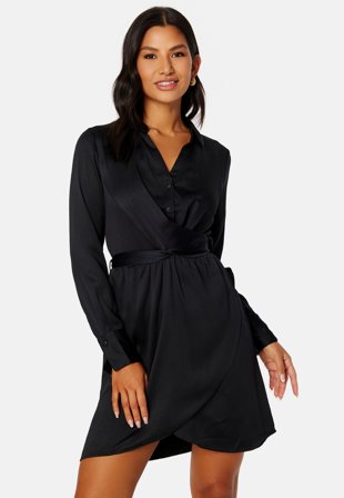 BUBBLEROOM Farrah shirt dress Black Klær