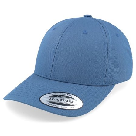 Yupoong - Blå adjustable Keps - Delft Curved Classic Adjustable @ Hatstore