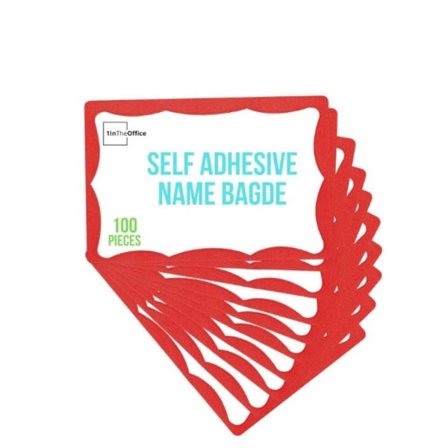 Blanke navnelapper Rektangulære klistremerker 100 stk