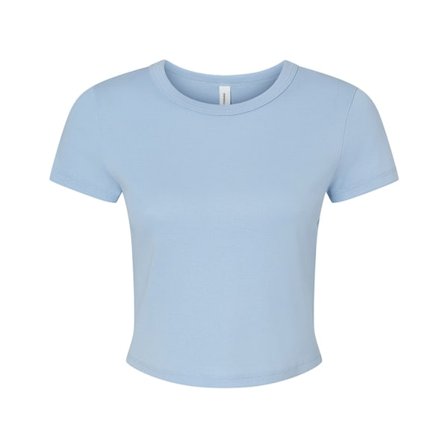 Bella + Canvas Dam/Damer Micro-Rib Crop T-Shirt XXL Enfärgad B