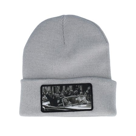 Public Domain - Cabriolet Party Light Grey Cuff Cuff Grey Beanie - @ Hatstore