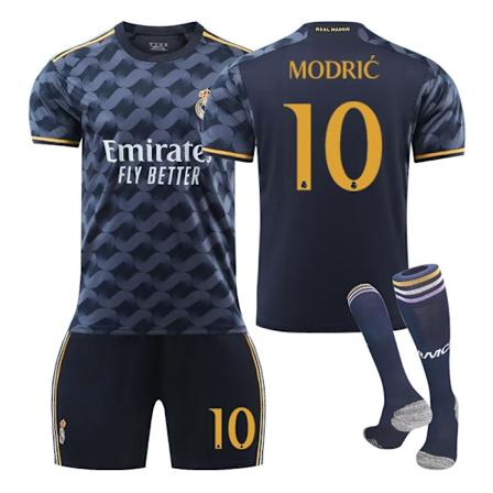 23-24 Real Madrid Borte Kongeblå Trøye Nr 10 Modric 7 Puh C Ronaldo 5 Bellingham Fotballdrakt NO.10 MODRIC NO.10 MODRIC XS