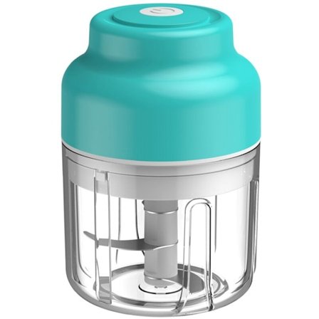 Elektrisk hvidløgsblender kødhakker husholdningsmultifunktionel madlavningsmaskine rør chili fyld kødhakker blå