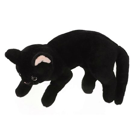 Tyngd Gosedjur Katt Realistisk Katt Gosedjur Halloween 1-pack Svart[GKS]