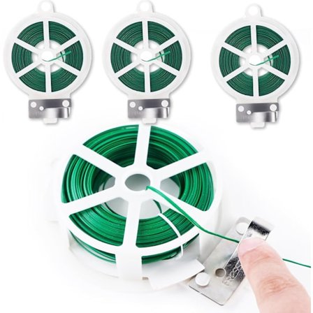 200 m plantebindetråd 4 ruller haveledning grøn blomstertråd med dispenser og skærer plantetråd plantestøtte til organisering